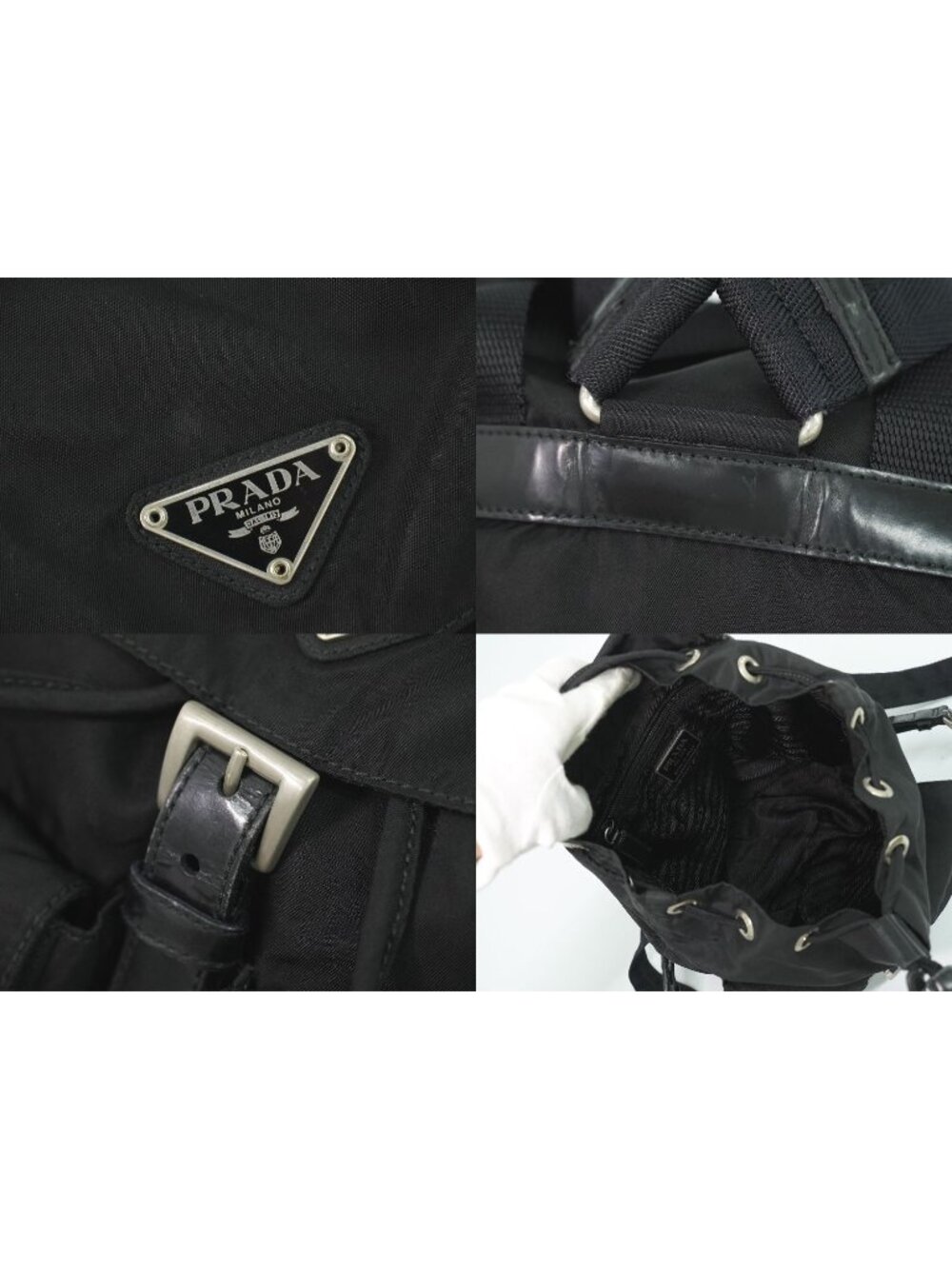 ★SOLD★ Prada Nylon Backpack Black - Picture 8 of 9